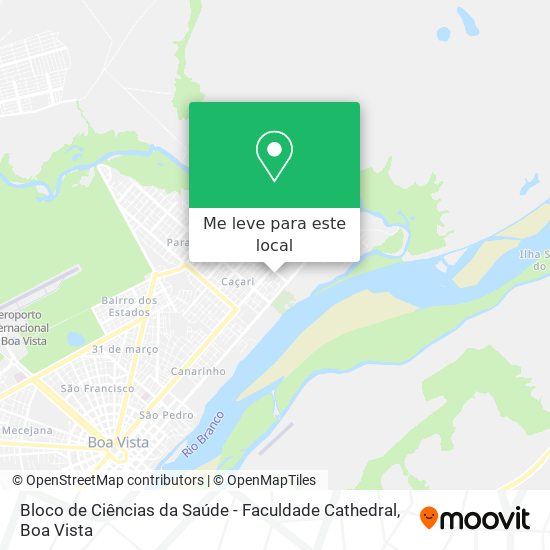 Bloco de Ciências da Saúde - Faculdade Cathedral mapa