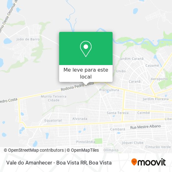 Vale do Amanhecer - Boa Vista RR mapa