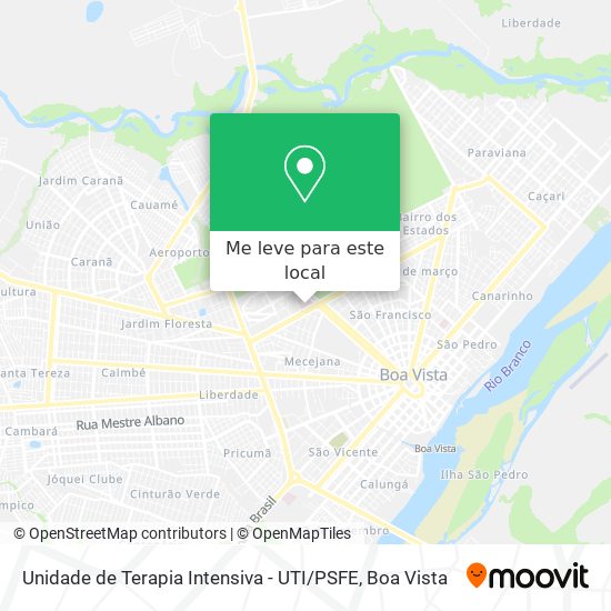 Unidade de Terapia Intensiva - UTI / PSFE mapa
