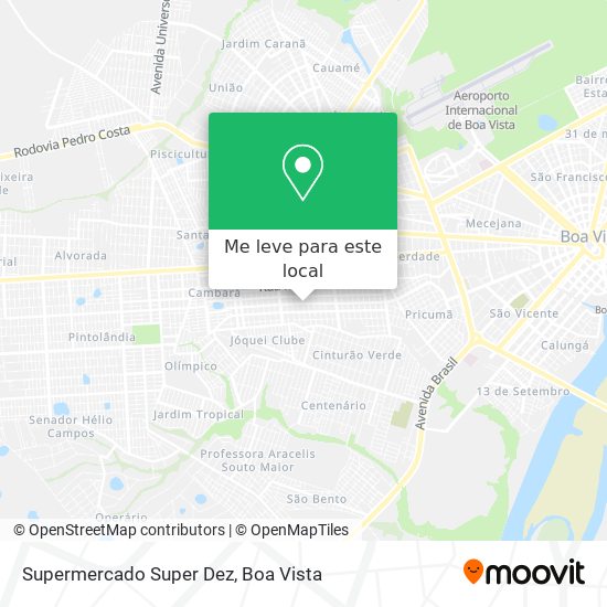 Supermercado Super Dez mapa