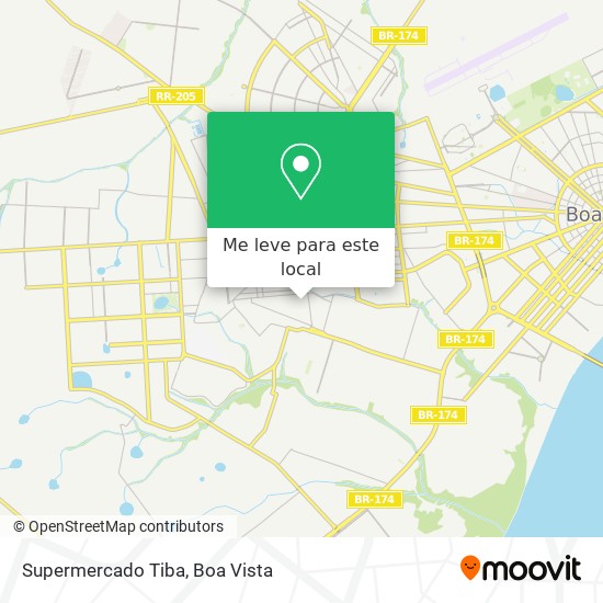 Supermercado Tiba mapa