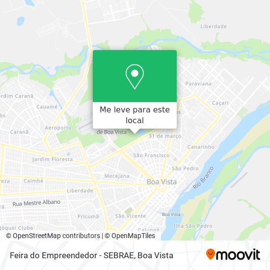 Feira do Empreendedor - SEBRAE mapa