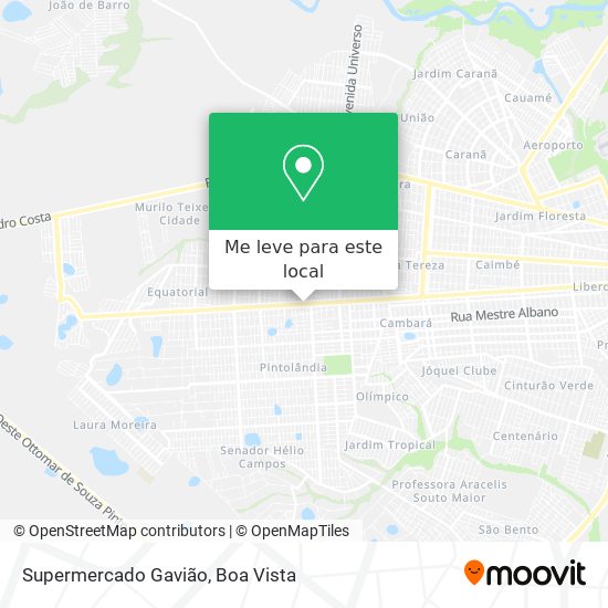 Supermercado Gavião mapa