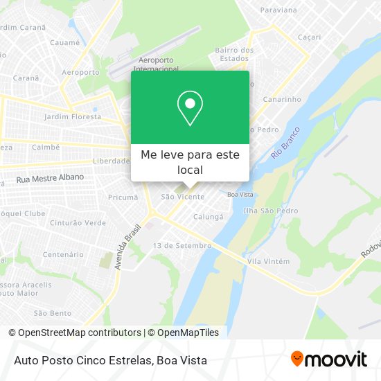 Auto Posto Cinco Estrelas mapa
