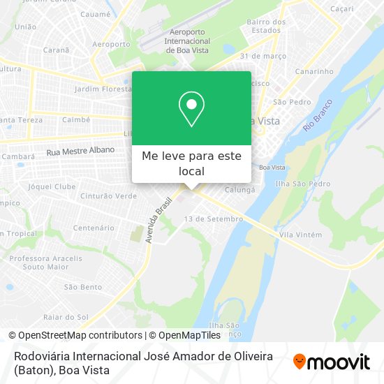 Rodoviária Internacional José Amador de Oliveira (Baton) mapa