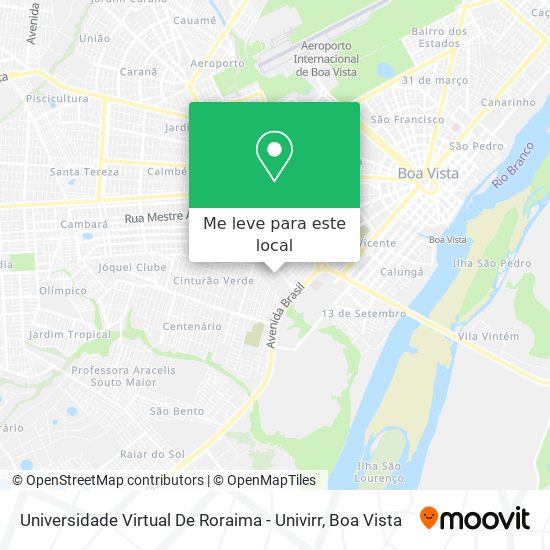 Universidade Virtual De Roraima - Univirr mapa