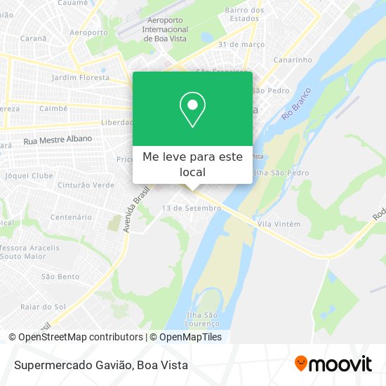 Supermercado Gavião mapa