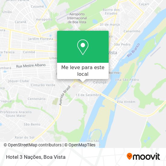 Hotel 3 Nações mapa