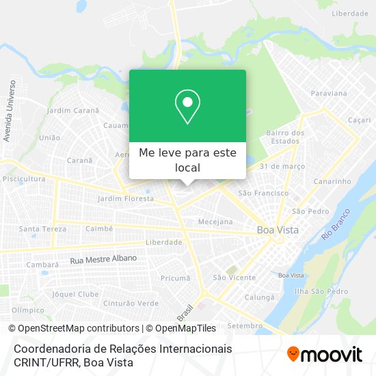 Coordenadoria de Relações Internacionais CRINT / UFRR mapa