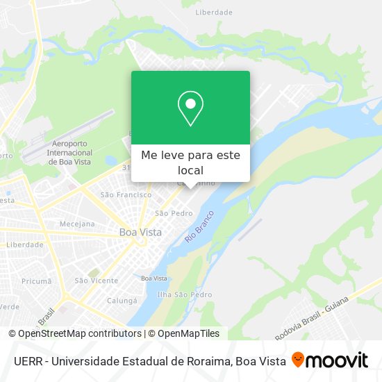 UERR - Universidade Estadual de Roraima mapa