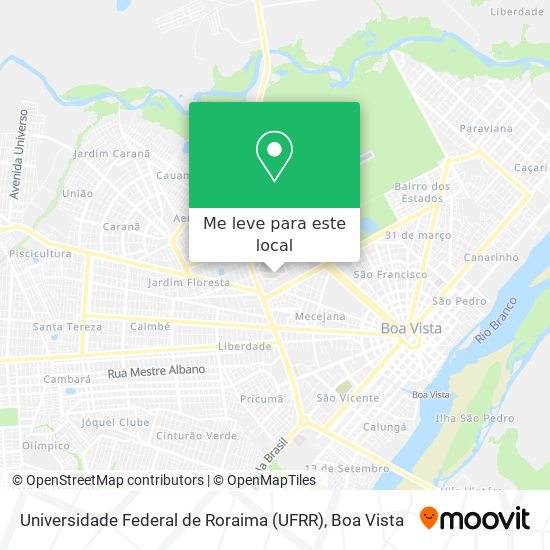 Universidade Federal de Roraima (UFRR) mapa