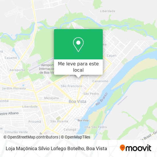 Loja Maçônica Sílvio Lofego Botelho mapa