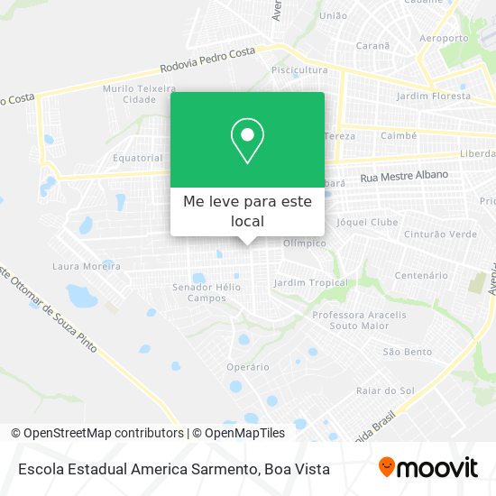 Escola Estadual America Sarmento mapa