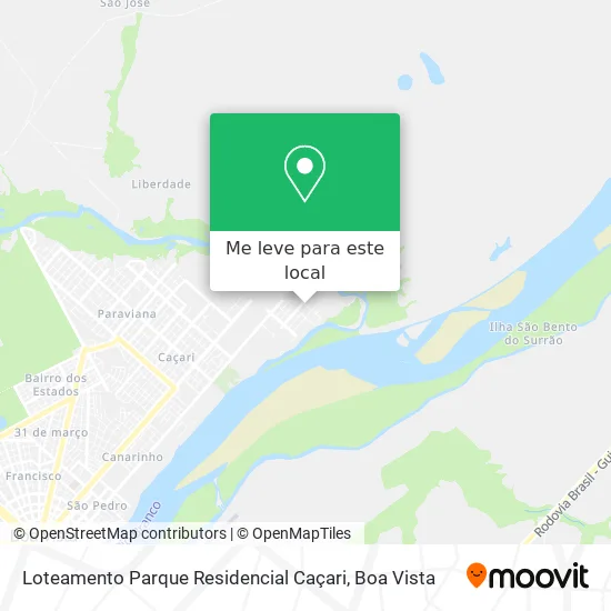 Loteamento Parque Residencial Caçari mapa
