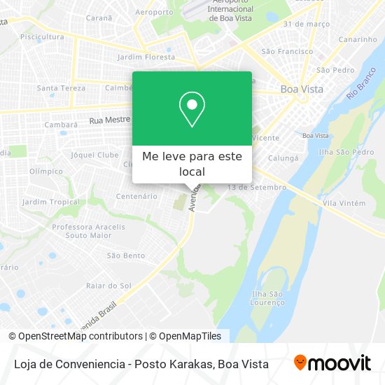 Loja de Conveniencia - Posto Karakas mapa