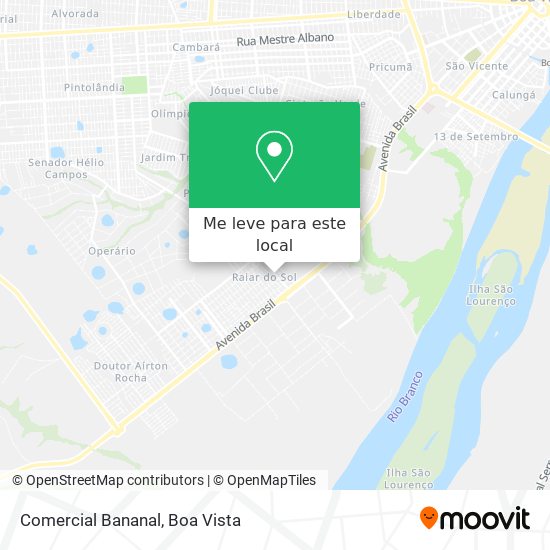 Comercial Bananal mapa
