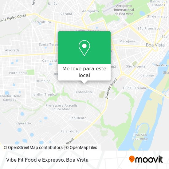 Vibe Fit Food e Expresso mapa