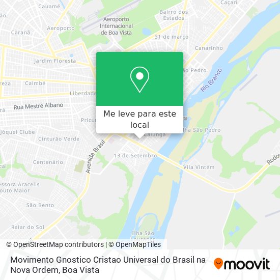 Movimento Gnostico Cristao Universal do Brasil na Nova Ordem mapa