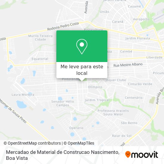 Mercadao de Material de Construcao Nascimento mapa