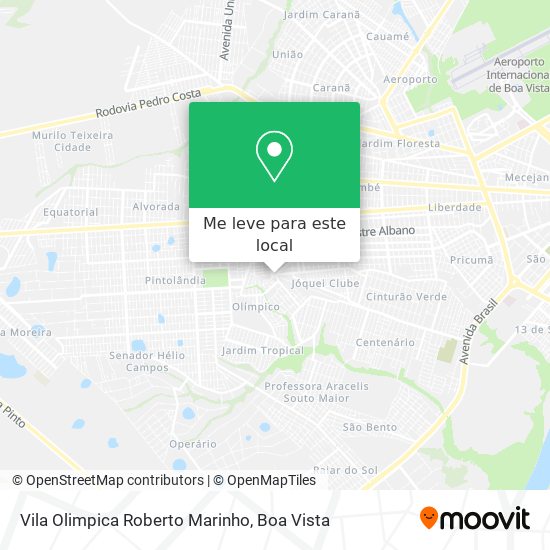 Vila Olimpica Roberto Marinho mapa