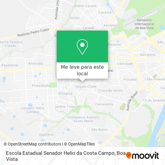 Escola Estadual Senador Helio da Costa Campo mapa