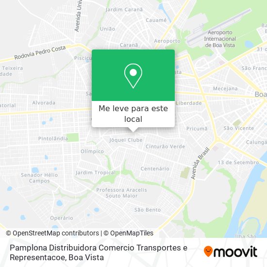 Pamplona Distribuidora Comercio Transportes e Representacoe mapa