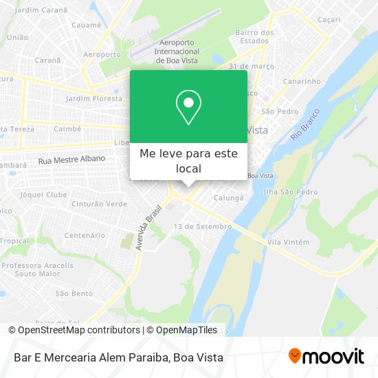 Bar E Mercearia Alem Paraiba mapa