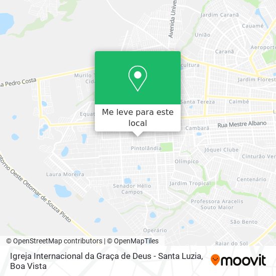 Igreja Internacional da Graça de Deus - Santa Luzia mapa