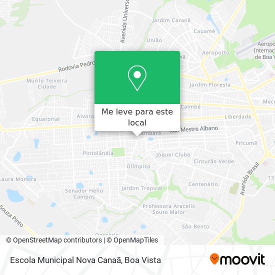 Escola Municipal Nova Canaã mapa