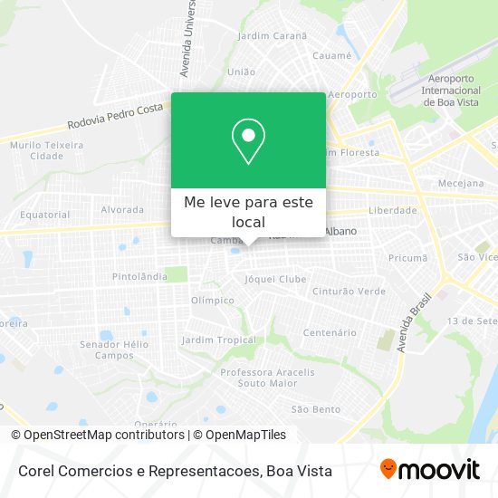 Corel Comercios e Representacoes mapa