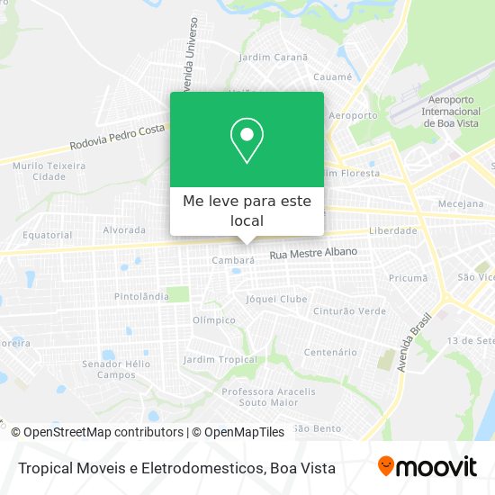 Tropical Moveis e Eletrodomesticos mapa