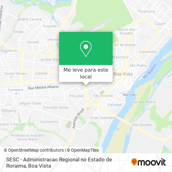SESC - Administracao Regional no Estado de Roraima mapa