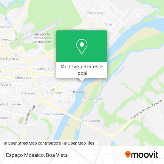 Espaço Mosaico mapa