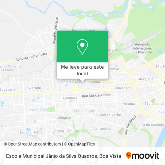 Escola Municipal Jânio da Silva Quadros mapa