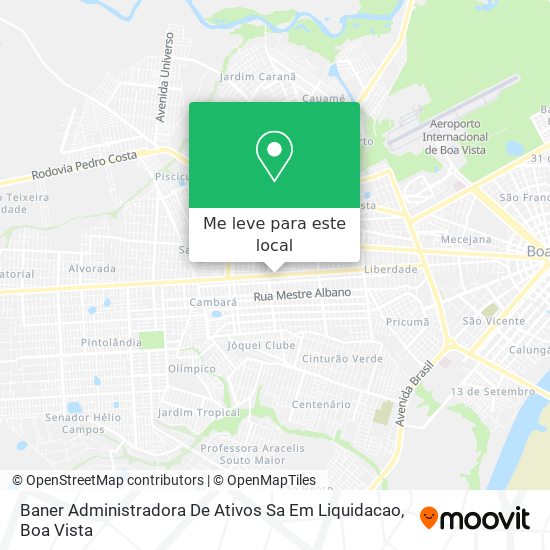 Baner Administradora De Ativos Sa Em Liquidacao mapa