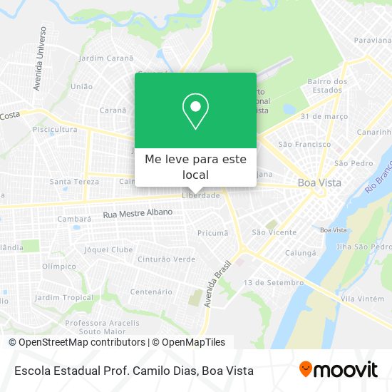 Escola Estadual Prof. Camilo Dias mapa