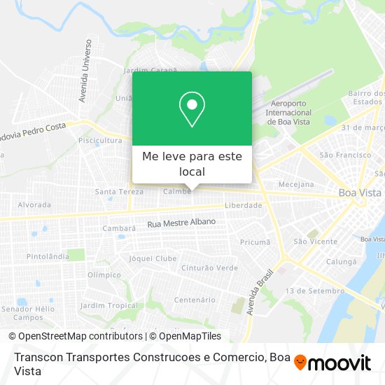 Transcon Transportes Construcoes e Comercio mapa