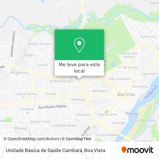 Unidade Básica de Saúde Cambará mapa
