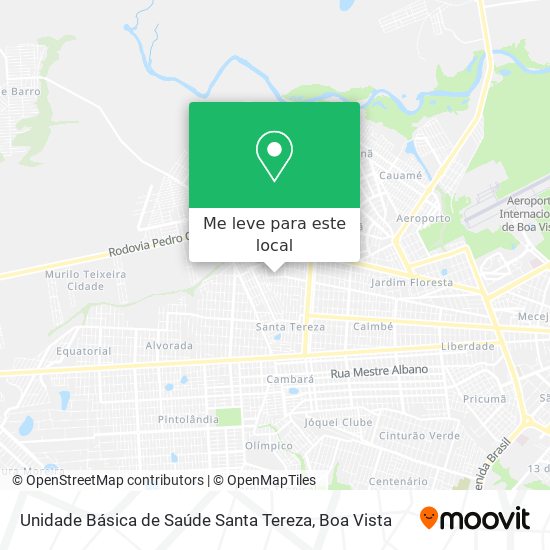 Unidade Básica de Saúde Santa Tereza mapa