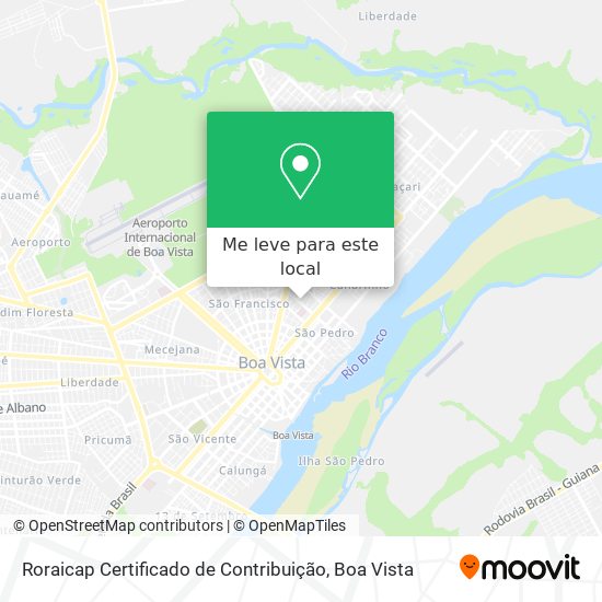 Roraicap Certificado de Contribuição mapa