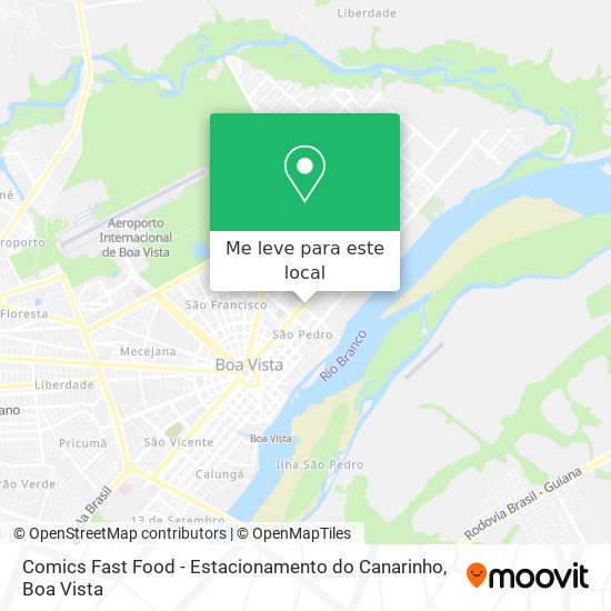 Comics Fast Food - Estacionamento do Canarinho mapa