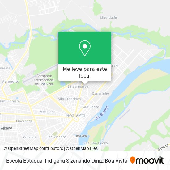 Escola Estadual Indígena Sizenando Diniz mapa