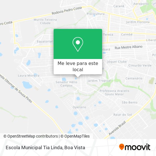 Escola Municipal Tia Linda mapa