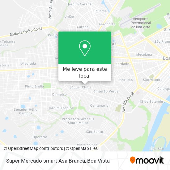 Super Mercado smart Asa Branca mapa