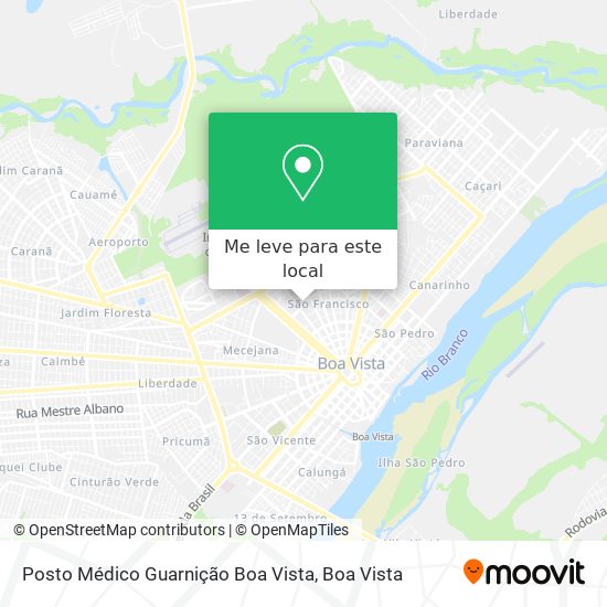 Posto Médico Guarnição Boa Vista mapa