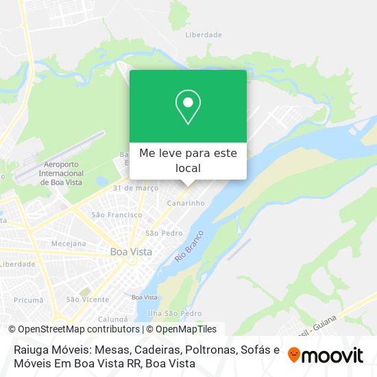 Raiuga Móveis: Mesas, Cadeiras, Poltronas, Sofás e Móveis Em Boa Vista RR mapa