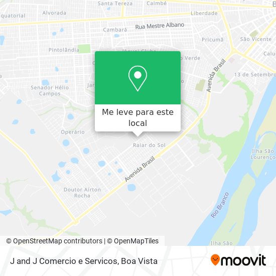 J and J Comercio e Servicos mapa
