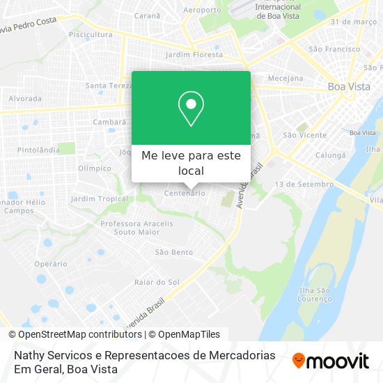 Nathy Servicos e Representacoes de Mercadorias Em Geral mapa