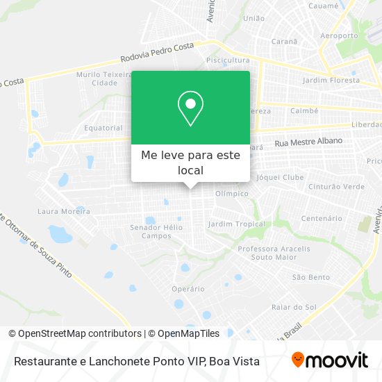 Restaurante e Lanchonete Ponto VIP mapa