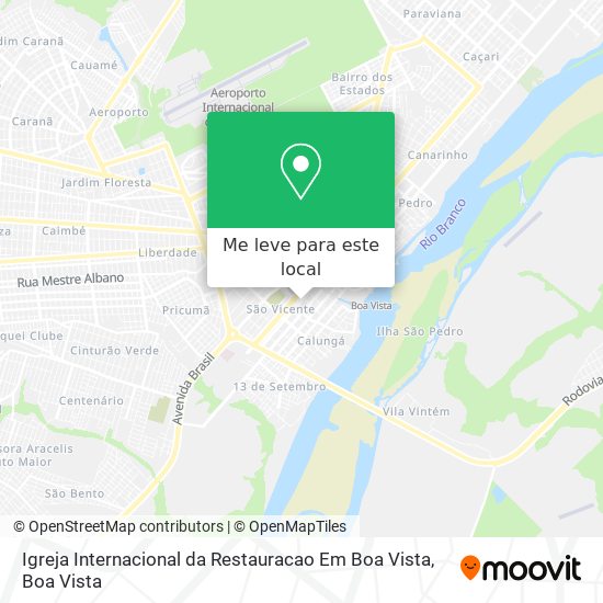 Igreja Internacional da Restauracao Em Boa Vista mapa